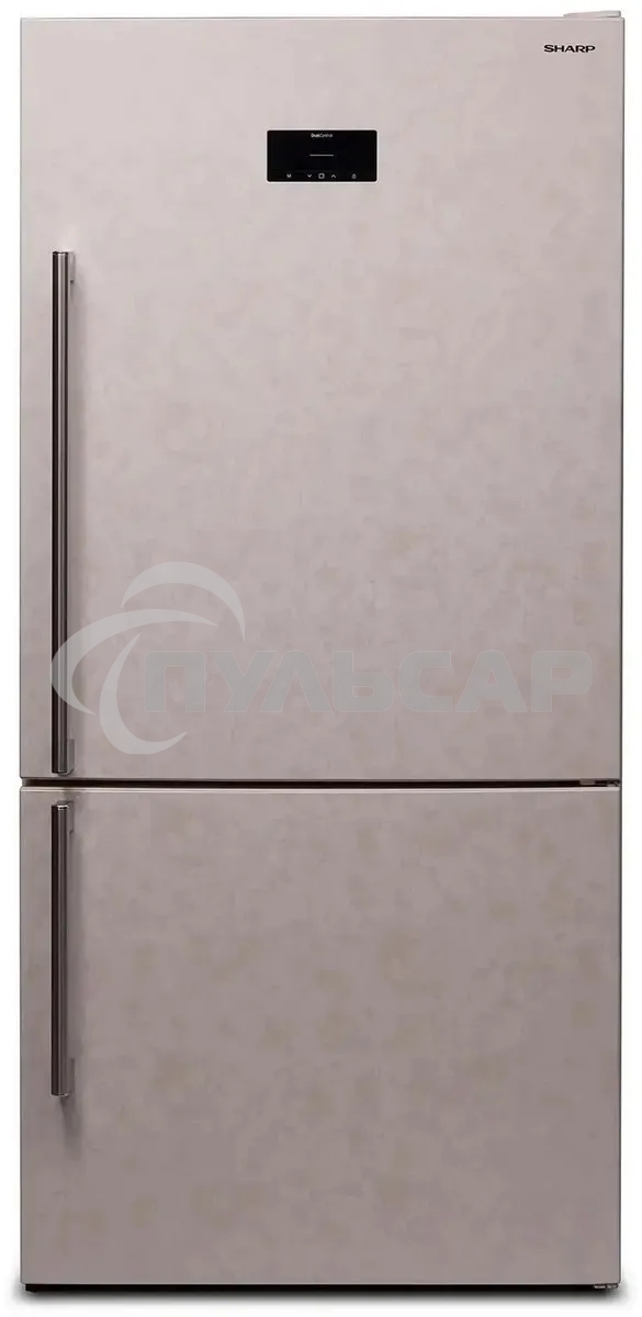 Холодильник Sharp SJ-653GHXJ52R бежевый двухкамерный 400/164 л морозилка снизу, No Frost