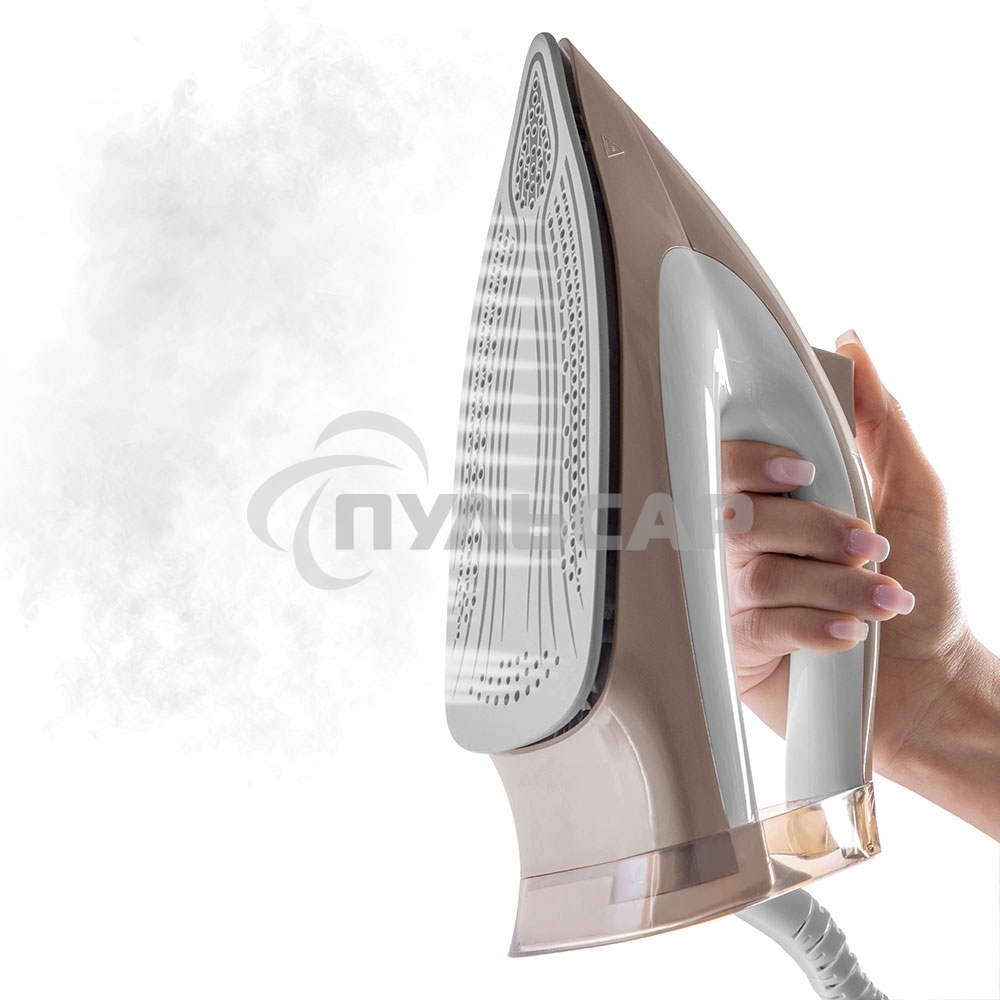 Парогенератор электрический Endever Delta-400, белый/бежевый, мощность 2600 Вт, пост. подача пара 140 г/мин, макс. паровой удар до 400 г/мин