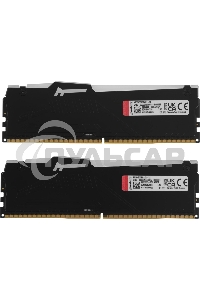 Оперативная память Kingston Fury Beast, DDR5, 32Gb (2x16Gb), 6400MHz, CL32, DIMM, радиатор, RGB, черный