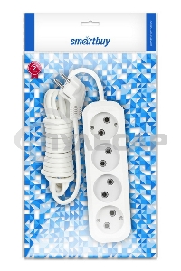 Удлинитель Smartbuy (SBE-10-4-02-N) 4 гнз х 2,0 м (10А/2.2кВт, ПВС 2х1.0)