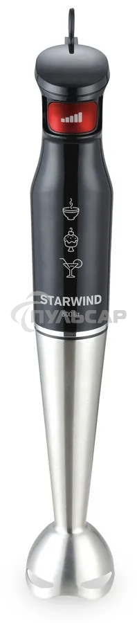 Блендер погружной Starwind SBS3432b 800Вт черный/красный