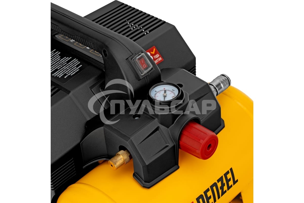 Компрессор DLS750/6 безмасляный малошумный 750 Вт, 140 л/мин,ресивер 6 л Denzel