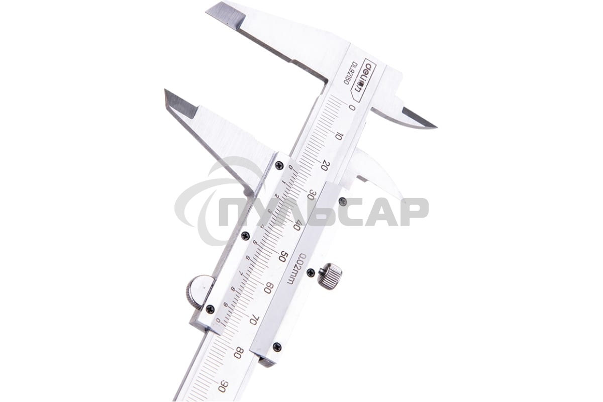 Штангенциркуль Deli DL92150 150мм Диапазон: 0-150 мм. Значение деления: 0,02 мм.