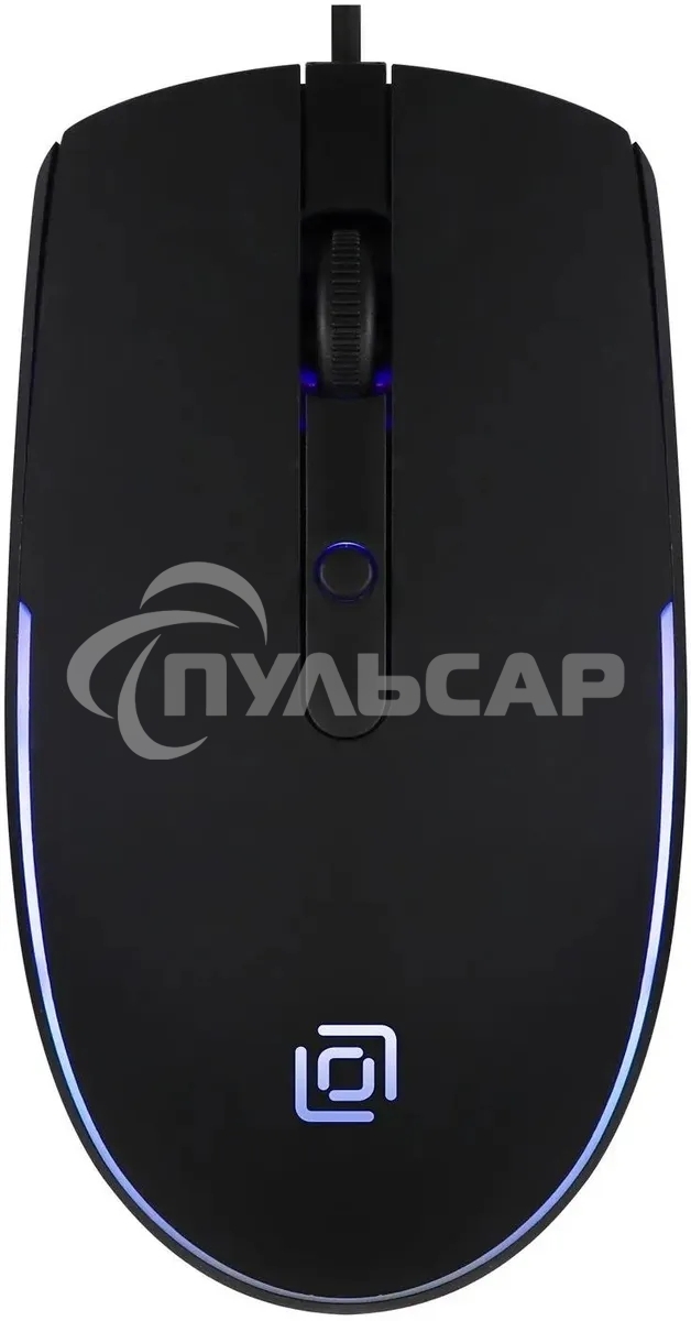 Мышь проводная Oklick 100M черный, 1600 dpi, USB, кнопки - 4