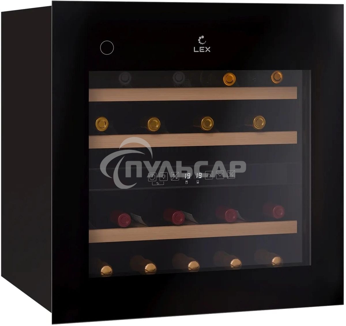 Винный шкаф LEX LWD6036BL dual zone PP 1-нокамерн. черный (CHAT500008)