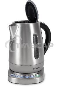 Чайник электрический Hyundai HYK-S7770 1.7л. 2200Вт серебристый/черный корпус: металл