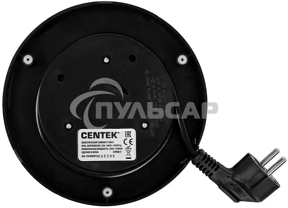 Чайник электрический Centek CT-0013 стекло, 2200 Вт, 1.8 л, серебристый