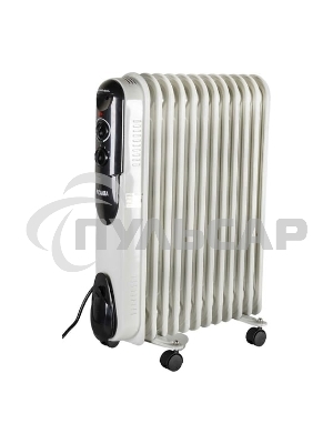 Обогреватель масляный Ресанта ОМПТ-12Н (12 секций) белый, 2500 Вт, 25 м2, термостат 67/3/5