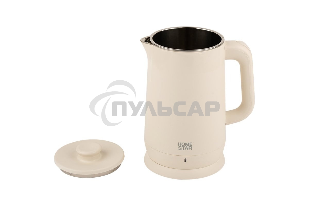 Чайник электрический Homestar HS-1006 1.8л бежевый, двойной корпус