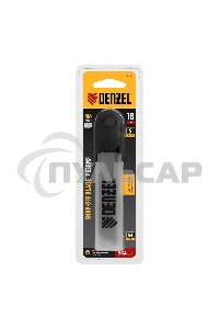 Лезвия Denzel 18 мм, сталь SK4 - 0,5 мм, супер острые, многосегментные, 5 штук