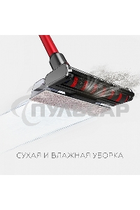 Пылесос вертикальный BQ VCA1000W красный, питание от аккумулятора, 160 Вт, уборка сухая, пылесборник 0.5 л, работа от АКБ max 50 мин