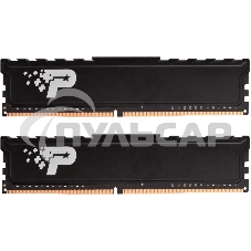 Оперативная память Patriot Signature, DDR4, 16Gb (2x8 Gb), 3200 MHz, CL22, DIMM, радиатор, черный