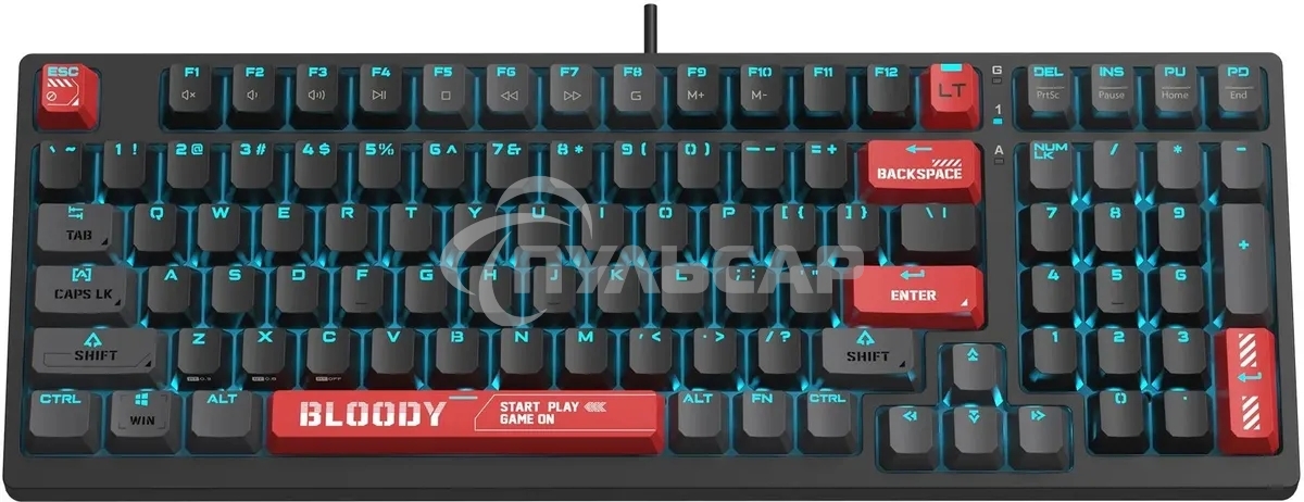Клавиатура проводная A4Tech Bloody AT98 USB черный/красный