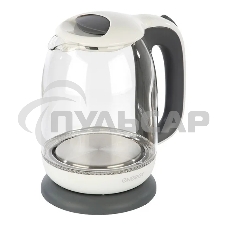 Чайник электрический Energy E-281 1.7л, стекло, бело-серый (005210)