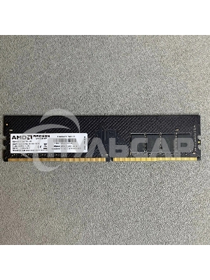Оперативная память AMD Radeon R9, DDR4, 4Gb (1x4Gb), 3200MHz, CL16, DIMM, с радиатором, черный, OEM
