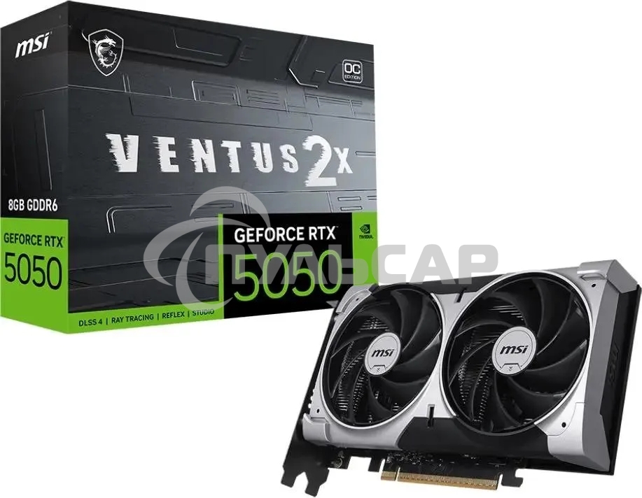 Видеокарта MSI RTX 5050 VENTUS 2X 8Gb GDDR6 128bit 3xDP HDMI 2FAN RTL