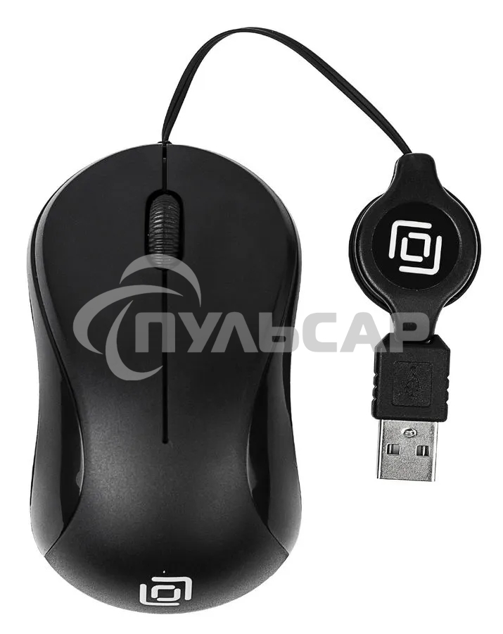 Мышь проводная Oklick 115SR черный, 1000 dpi, USB, кнопки - 3