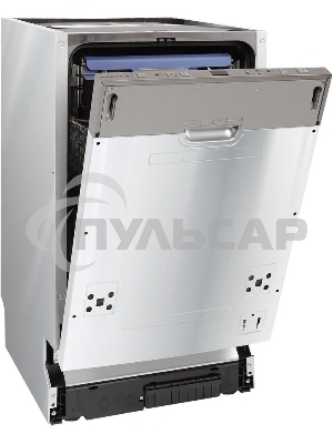 Встраиваемая посудомоечная машина HIBERG I49 1032, серебристый, 44.8 см, 10 компл., 47 дБ, класс A++