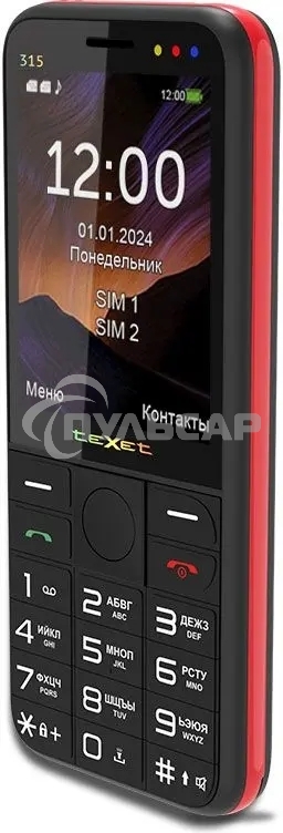 Мобильный телефон TeXet TM-315 черный-красный