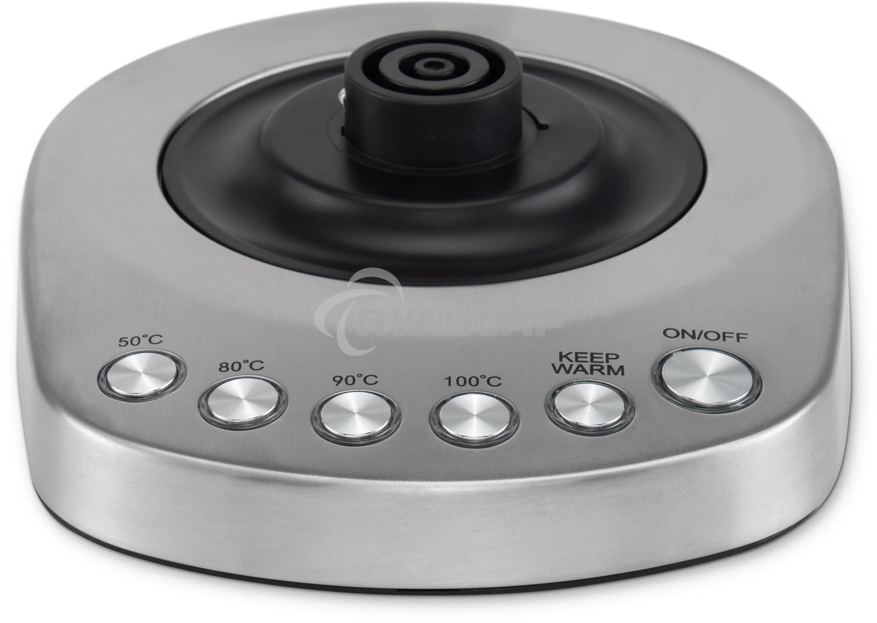 Чайник электрический Hyundai HYK-S7770 1.7л. 2200Вт серебристый/черный корпус: металл