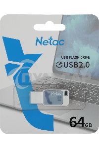 Флешка USB Netac 64 Gb UA31 NT03UA31N-064G-20BL USB 2.0, синий