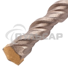 Бур по бетону Denzel двойная спираль, Cobalt W-tip, 18x460 мм, SDS PLUS