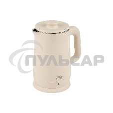 Чайник электрический Homestar HS-1006 1.8л бежевый, двойной корпус