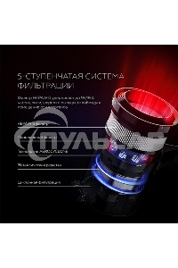 Пылесос вертикальный BQ VCA1000W красный, питание от аккумулятора, 160 Вт, уборка сухая, пылесборник 0.5 л, работа от АКБ max 50 мин