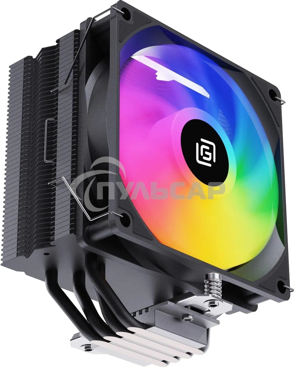 Устройство охлаждения(кулер) Oklick OG-CPC180FRGB-PWM1 черный 120мм алюминий+медь 1500rpm 20db 4-pin 180W 150мм