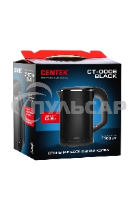 Чайник электрический Centek CT-0006 черный, 1100 Вт, 0.6 л