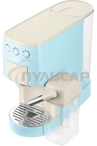 Кофеварка рожковая Kitfort КТ-7466 голубой/белый, исп. кофе - молотый/капсулы, 1.4 л, 1450 Вт, 19 бар