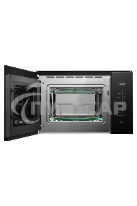 Микроволновая печь встраиваемая Kuppersberg HMW 651 B, High-Tech, 25 л, мощность 900 Вт, кварцевый гриль, поворотный стол, 5 уровней мощности, 8 автоматических программ, размораживание, сенсорное управление, дисплей, черный