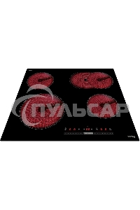 Электрическая варочная панель Korting HK 63910 B, конфорок: 4 шт., стеклокерамика, независимая, черный