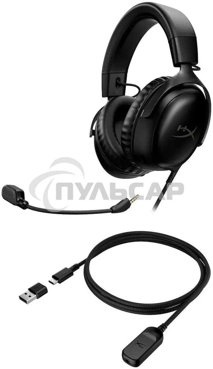 Наушники с микрофоном HyperX Cloud III черный мониторные Radio оголовье (77Z45AA)