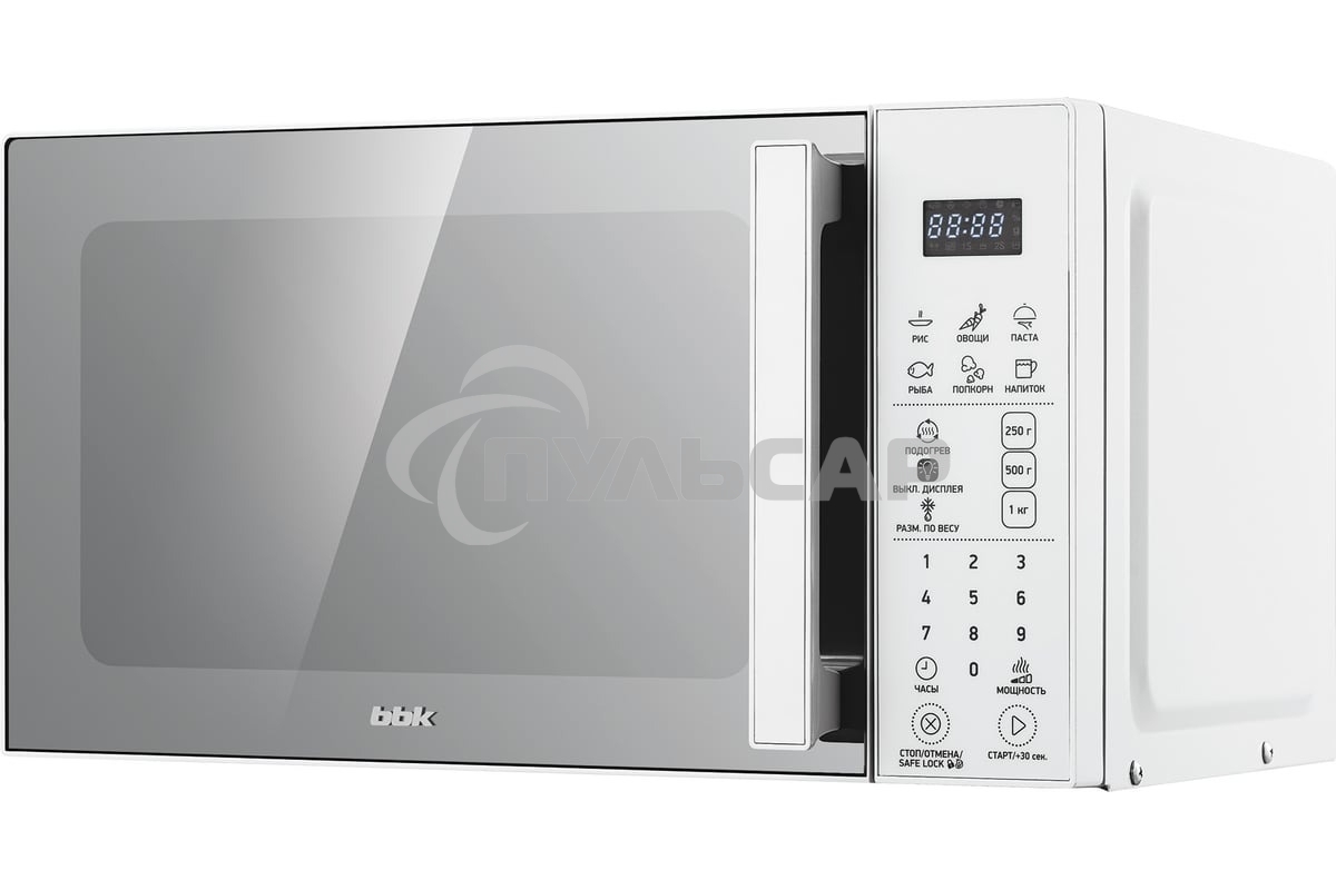 Микроволновая печь BBK 20MWS-805S/W белый, 20 л, 800 Вт, переключатели - сенсор