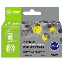 Картридж струйный Cactus CS-EPT2634 желтый (12.4 мл) для Epson Expression Home XP-600/605/700/800