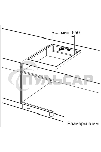 Индукционная варочная панель Bosch PUG61KAA5E черный