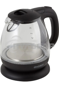 Чайник электрический Energy E-296 1л, стекло, черный, 1100Вт (005215)
