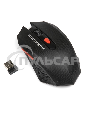 Мышь беспроводная Nakatomi MRON-08U черный, 1600 dpi, радиоканал, USB, кнопки - 6