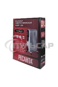 Обогреватель масляный Ресанта ОМПТ-12Н (12 секций) белый, 2500 Вт, 25 м2, термостат 67/3/5