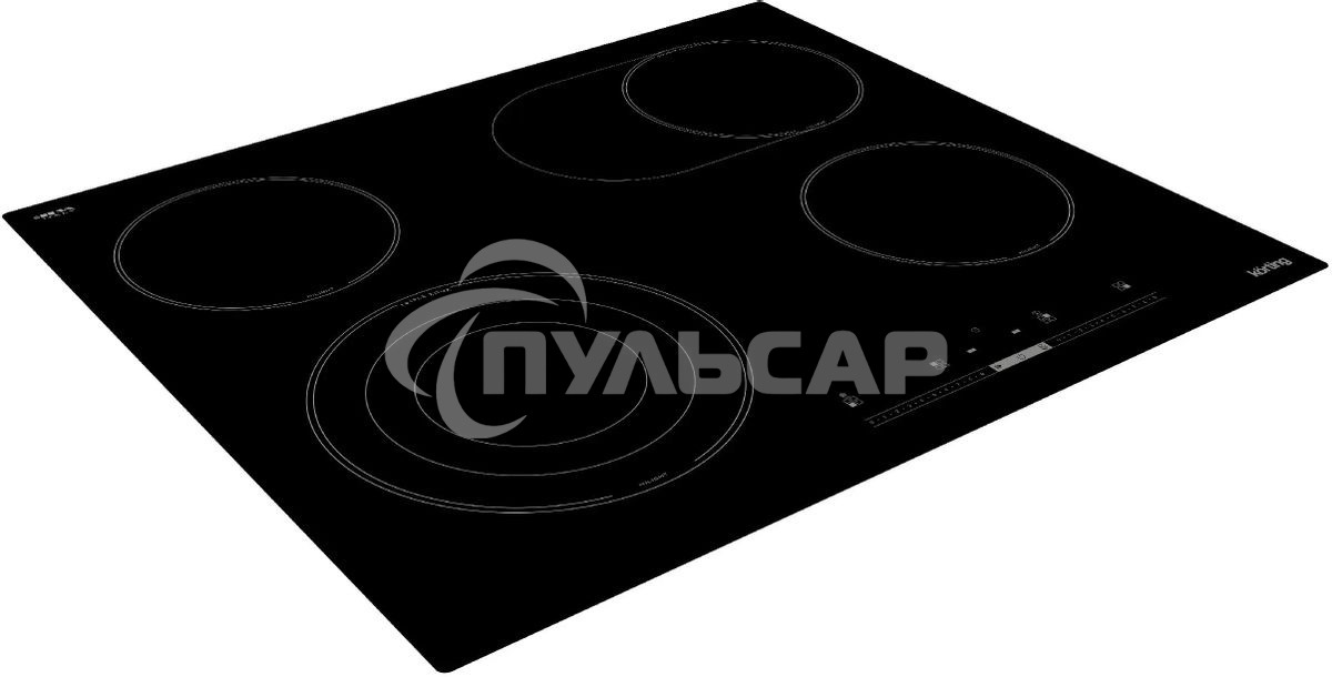 Электрическая варочная панель Korting HK 63910 B, конфорок: 4 шт., стеклокерамика, независимая, черный