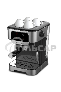 Кофеварка рожковая Zigmund & Shtain ZCM-881 стальной графит, исп. кофе - молотый, 1.8 л, 1200 Вт, 15 бар