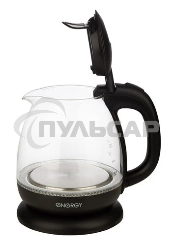 Чайник электрический Energy E-296 1л, стекло, черный, 1100Вт (005215)