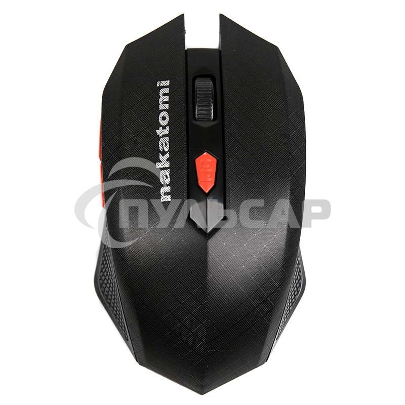 Мышь беспроводная Nakatomi MRON-08U черный, 1600 dpi, радиоканал, USB, кнопки - 6