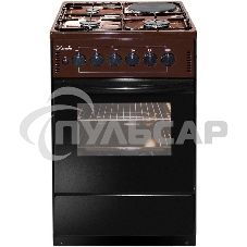 Плита комбинированная Лысьва ЭГ 1/3г01-2у коричневый, конфорок 4 шт (3 газовых + 1 электрическая), духовка 57 л, 50 см x 84 см x 60 см