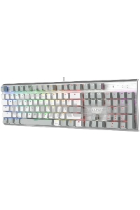 Клавиатура проводная A4Tech Fstyler FS100 Neon, USB, серый/белый