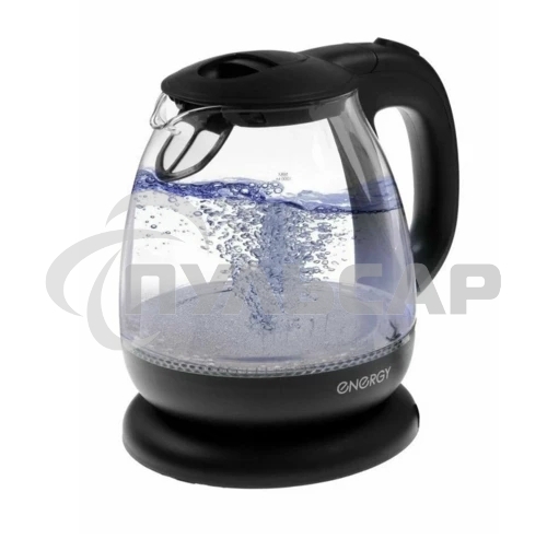 Чайник электрический Energy E-296 1л, стекло, черный, 1100Вт (005215)