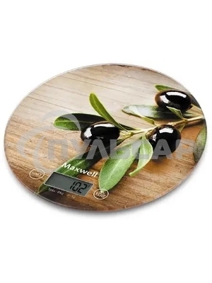 Весы кухонные электронные Maxwell MW-1468(BN) 5 кг, пластик, рисунок