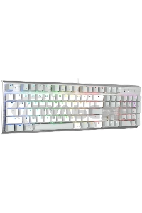 Клавиатура проводная A4Tech Fstyler FS100 Neon, USB, серый/белый