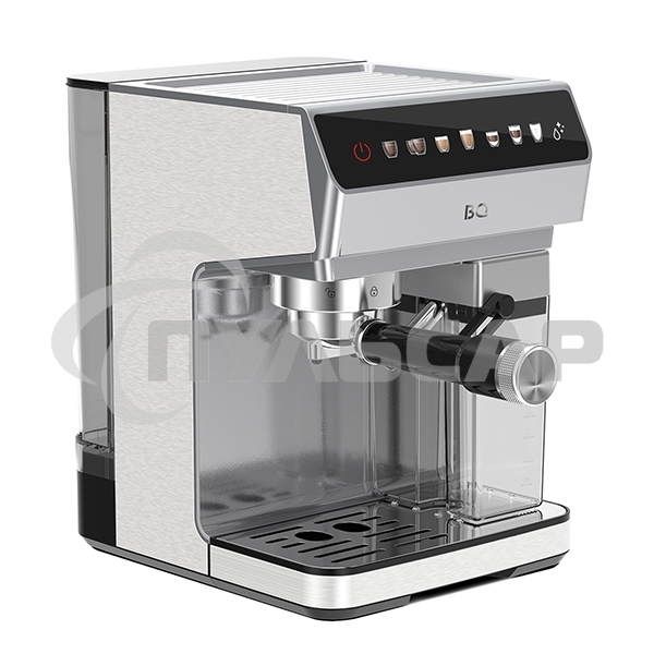 Кофеварка рожковая BQ CM7004 стальной, исп. кофе - молотый, 1,6 л, 1450 Вт, 20 бар
